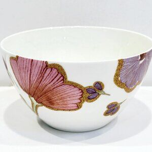 Bowl, "Floral Fusion" by Lenox, Orange & Violet, circa 2010 to 2014